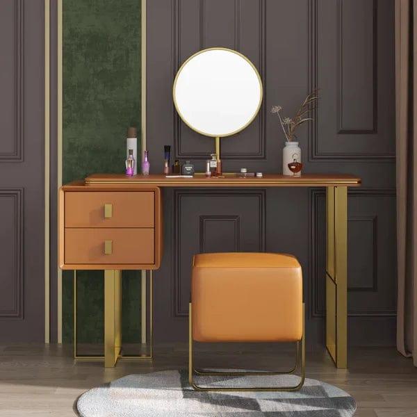 Ethan Vanity dressing table with mirror with stool - Ouch Cart