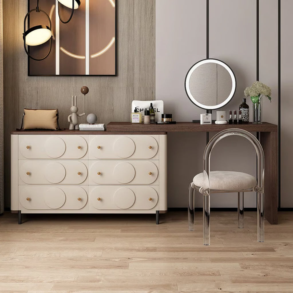 Luxury Daryn Vanity Desk โ Compact & Functional Storage-OUCH CART |Dressing table