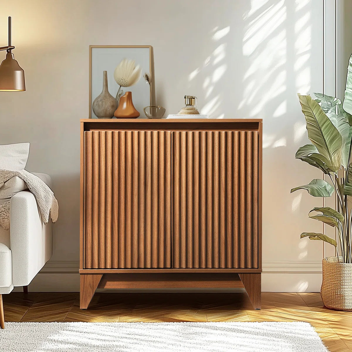 2 - Door Accent Cabinet With Adjustable Shelf