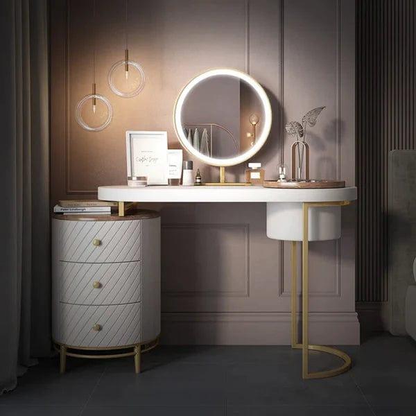 Enzo Vanity with Mirror Vanity wooden dressing table design - Ouch Cart