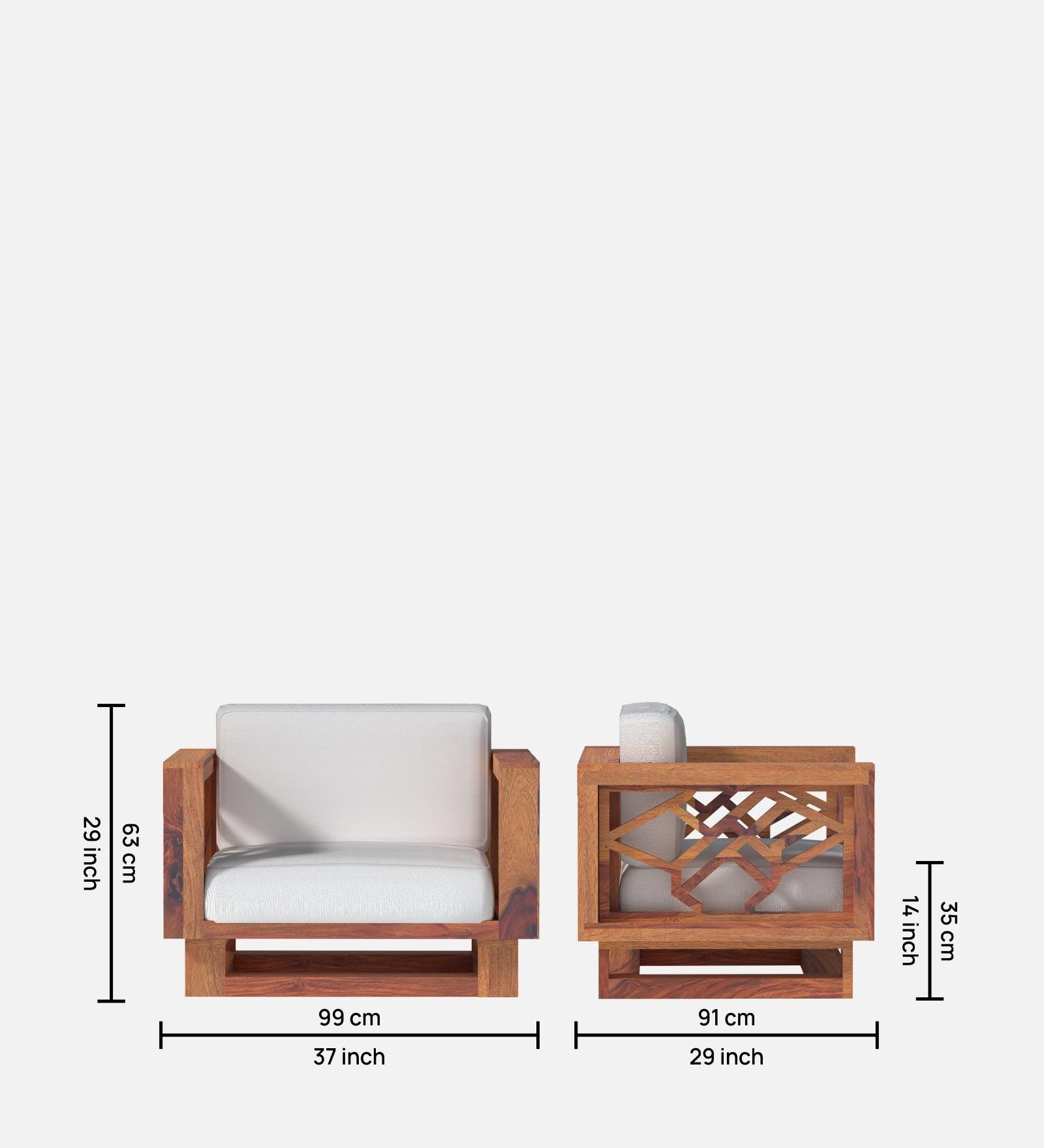 Cushy lounger Sheesham Wood Sofa In Reddish Walnut - Ouch Cart