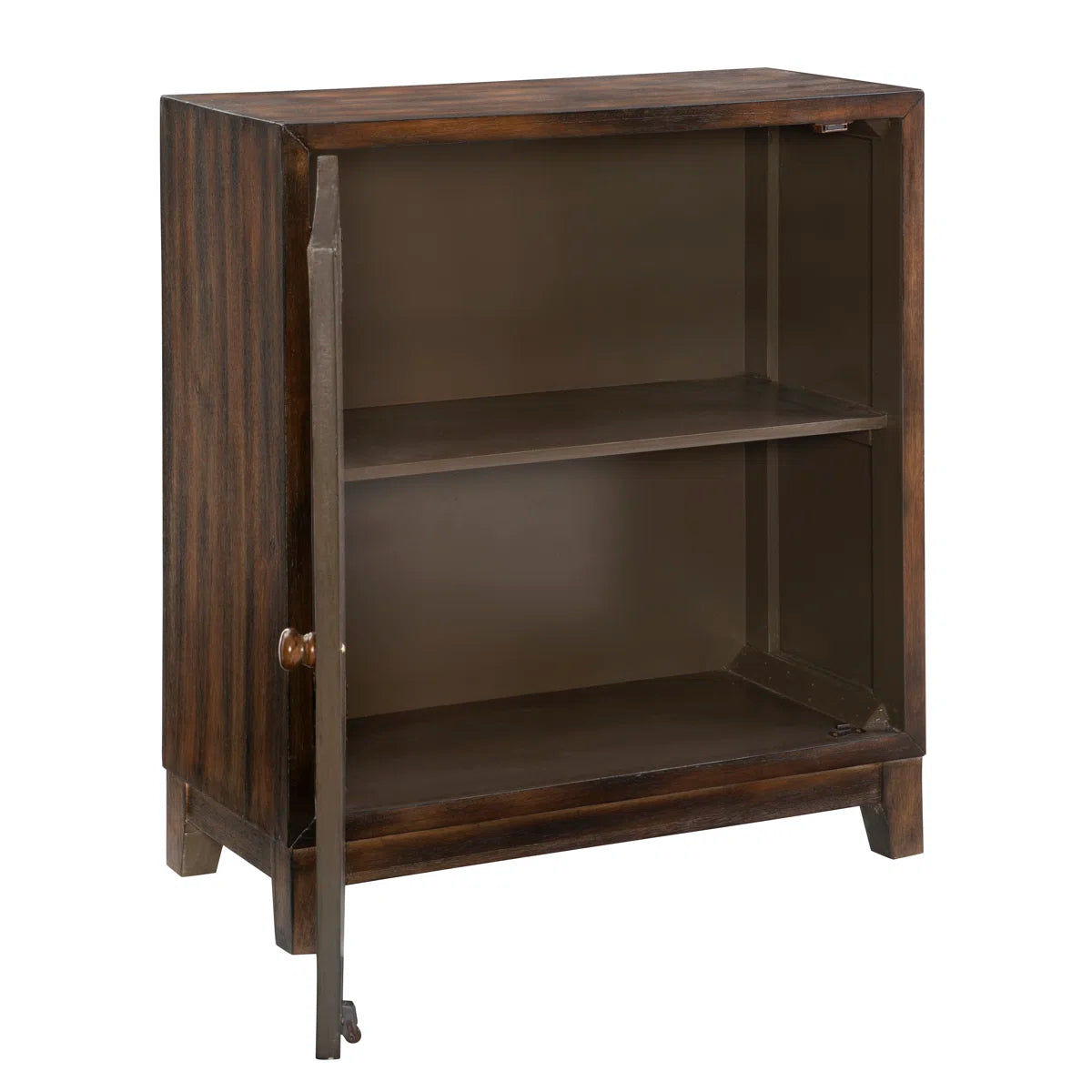 Dix Solid Wood Carved Detail Accent Cabinet