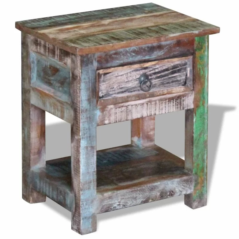 Shi Solid Wood Bedside Table Ouch Cart