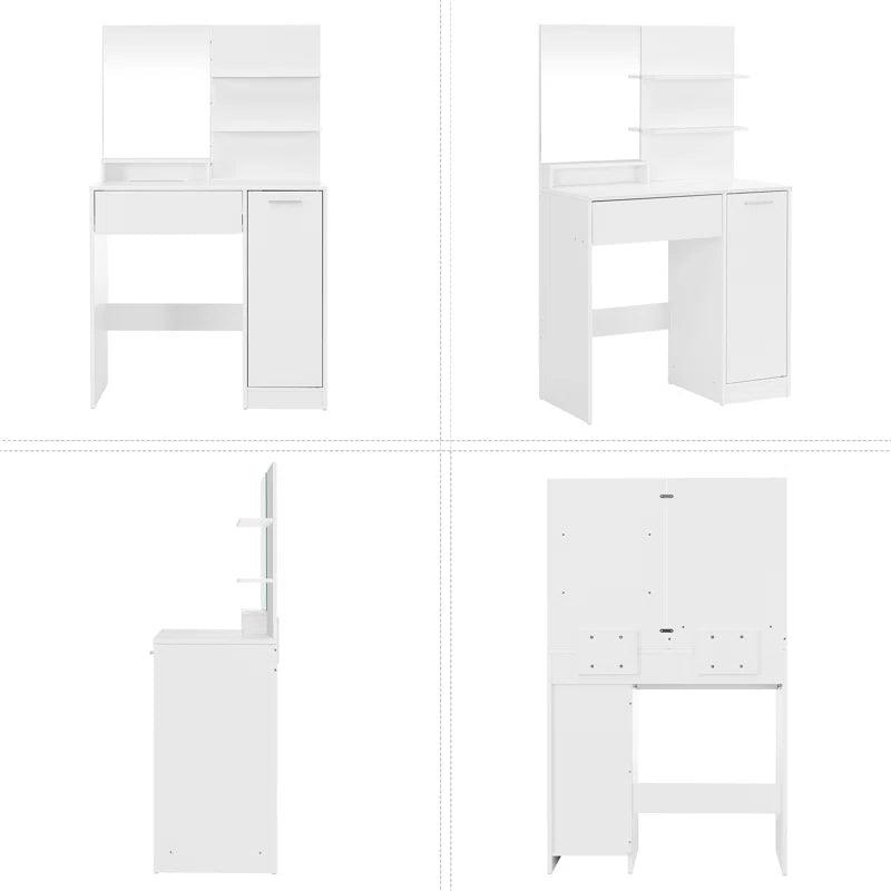 Clara Dressing Table with Mirror - Ouch Cart