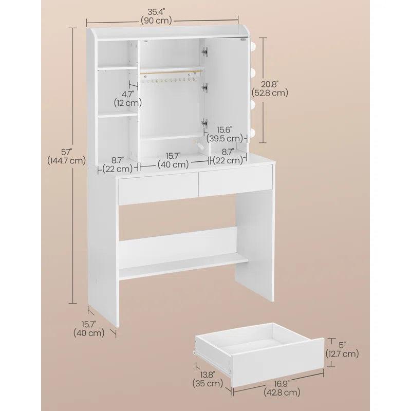 Enzo Table with Mirror - Ouch Cart