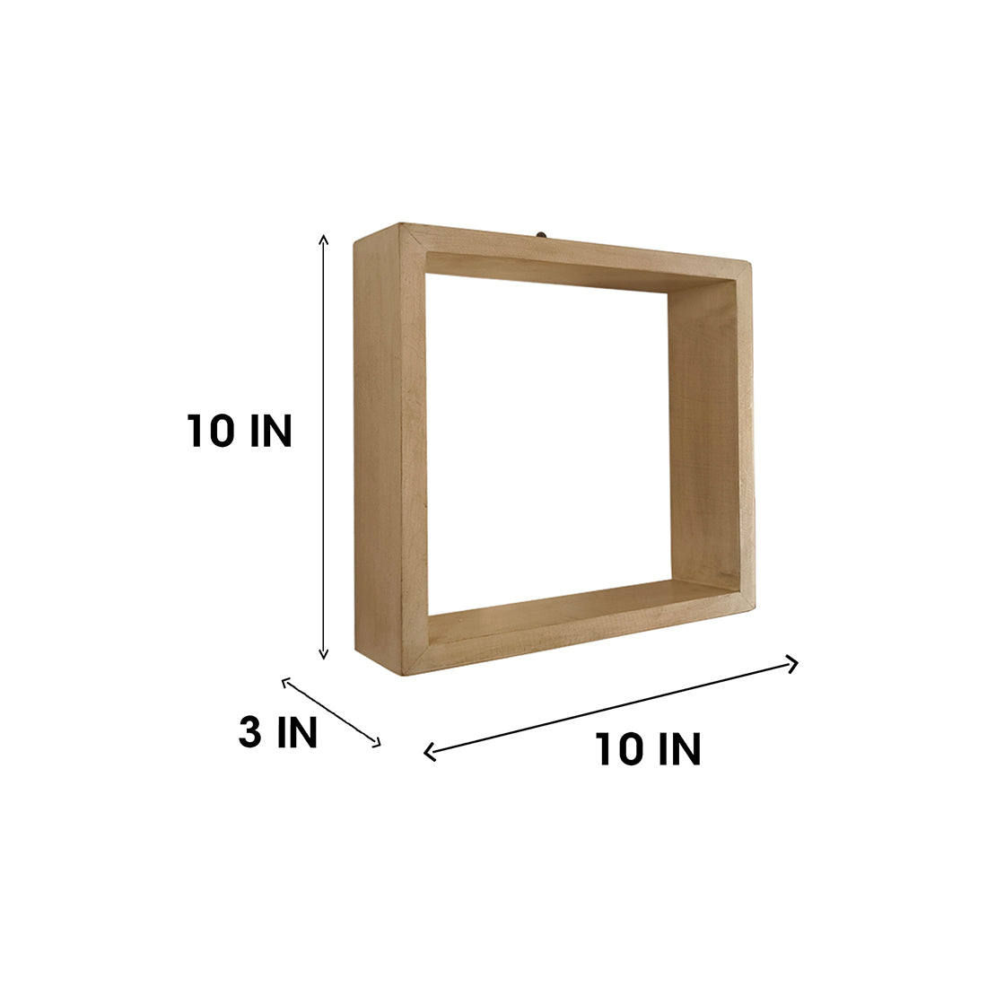 EDWARD III Rectangular Shaped Set of 3 Wooden Wall Shelves