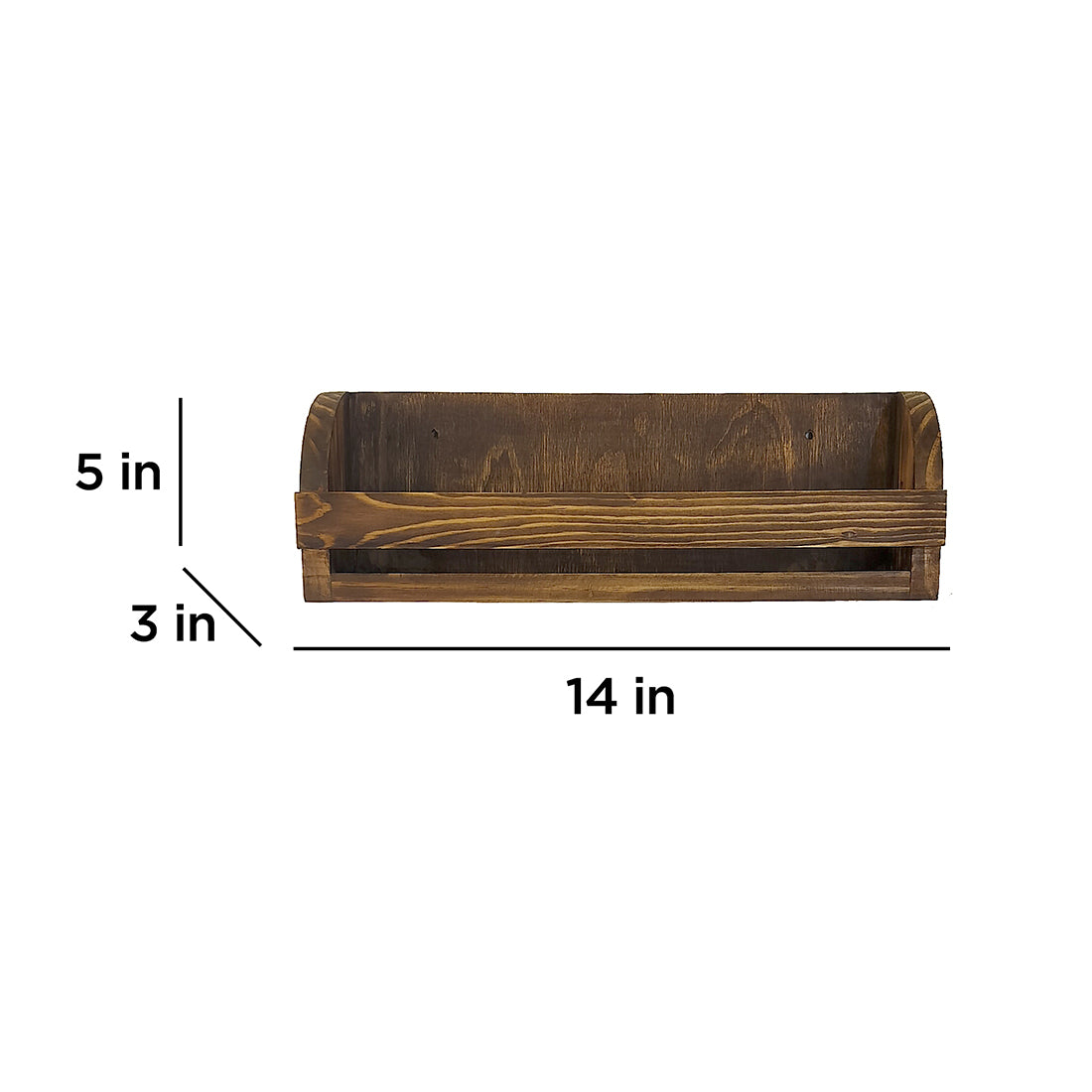 Erik set of 2 Wooden Wall Shelf Organiser