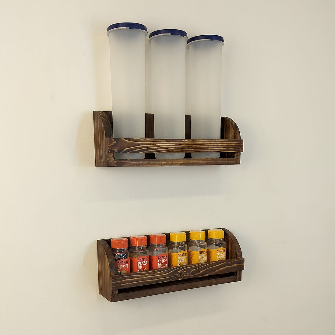 Erik set of 2 Wooden Wall Shelf Organiser