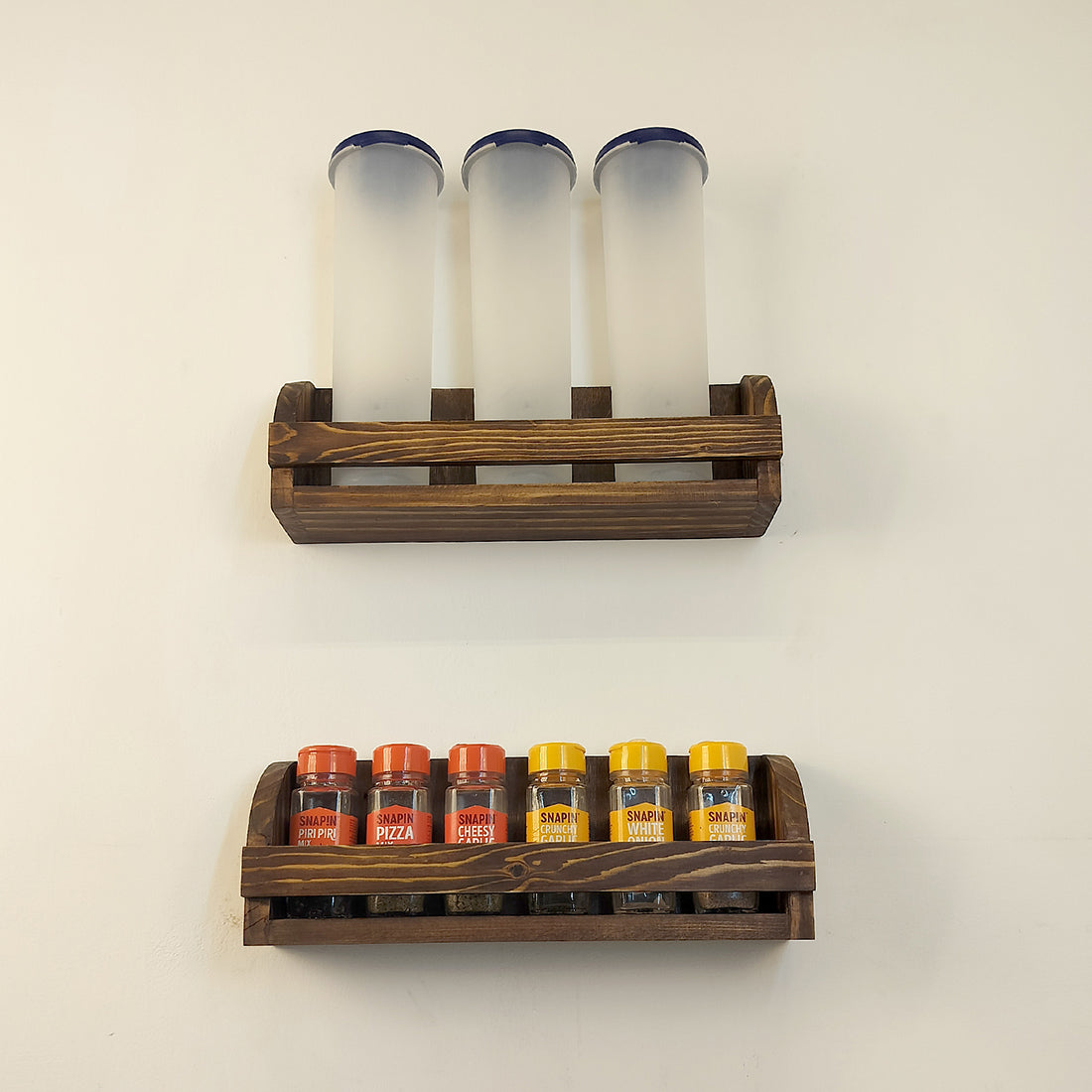 Erik set of 2 Wooden Wall Shelf Organiser