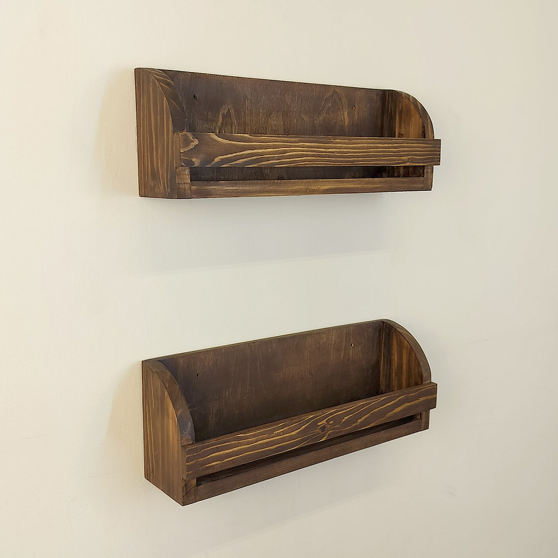 Erik set of 2 Wooden Wall Shelf Organiser
