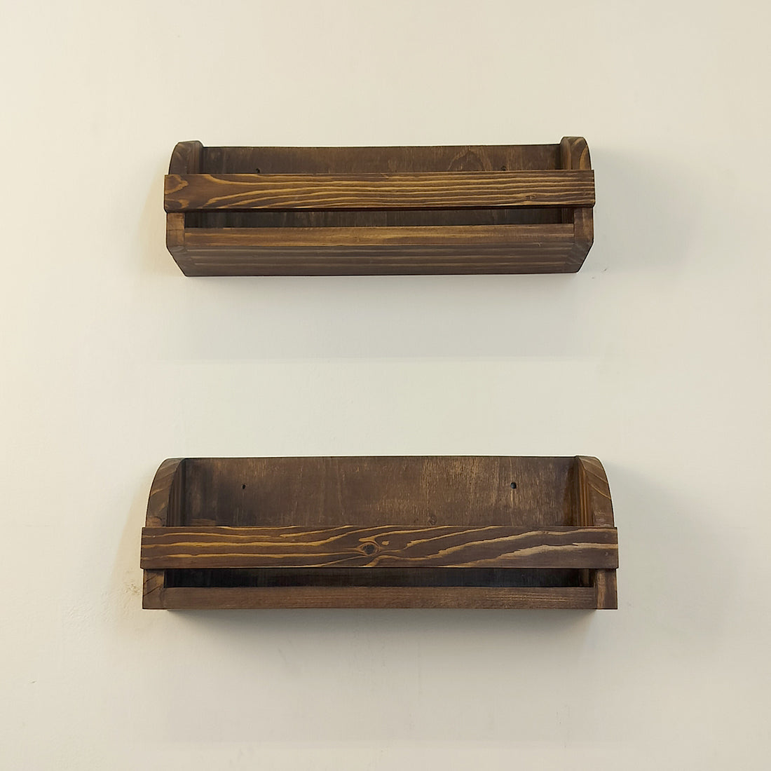 Erik set of 2 Wooden Wall Shelf Organiser