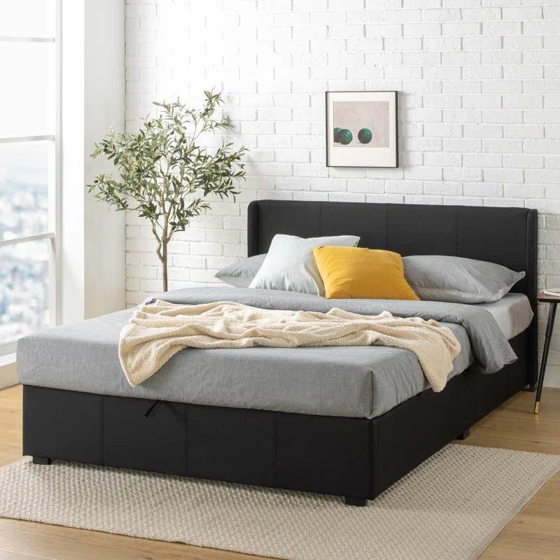 Estella Upholstered Ottoman Bed Frame with Headboard - Ouch Cart