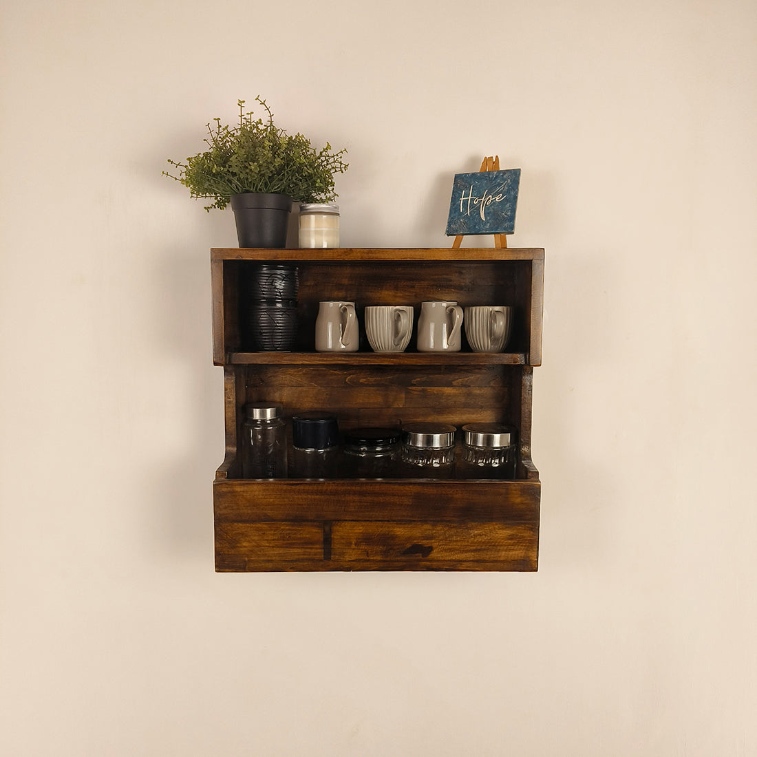 FLORENTINE Wooden Wall Shelf Organiser -OUCH CART | Wall  hanging