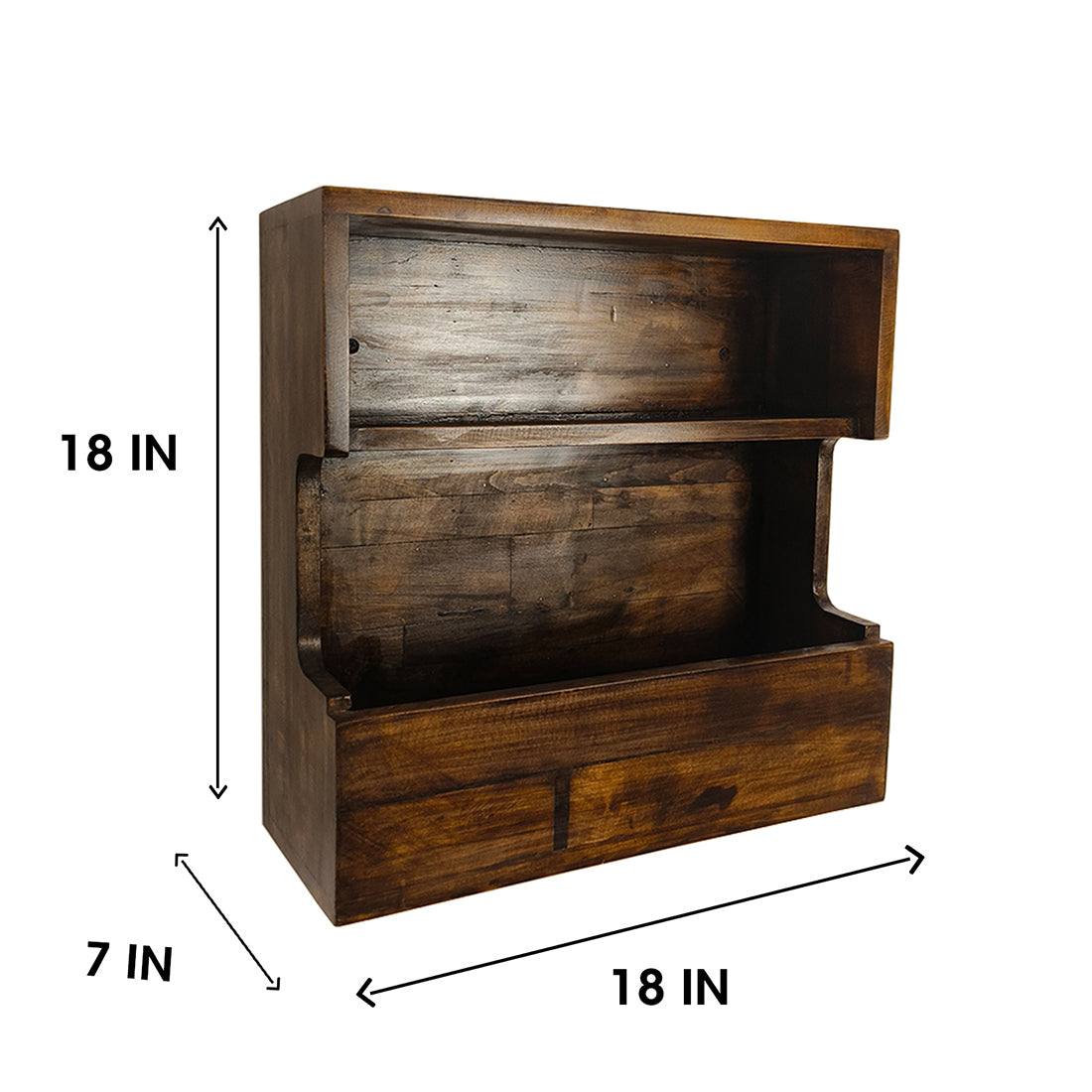 FLORENTINE Wooden Wall Shelf Organiser -OUCH CART | Wall  hanging