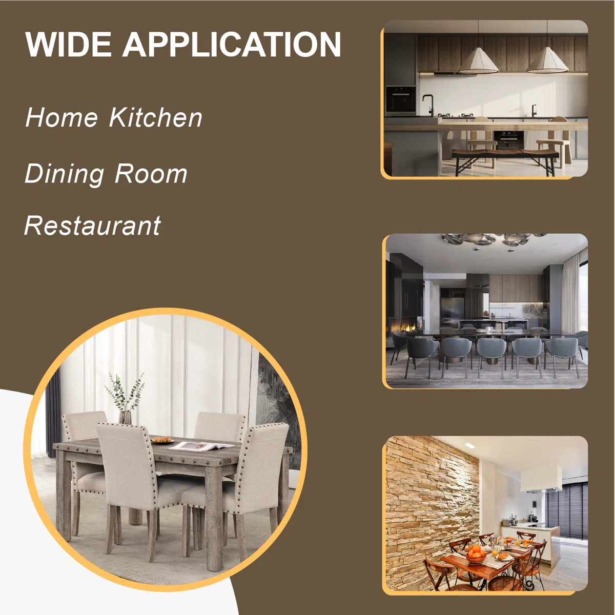 Fort Trinette 7 - Piece Dining Set- OUCH CART