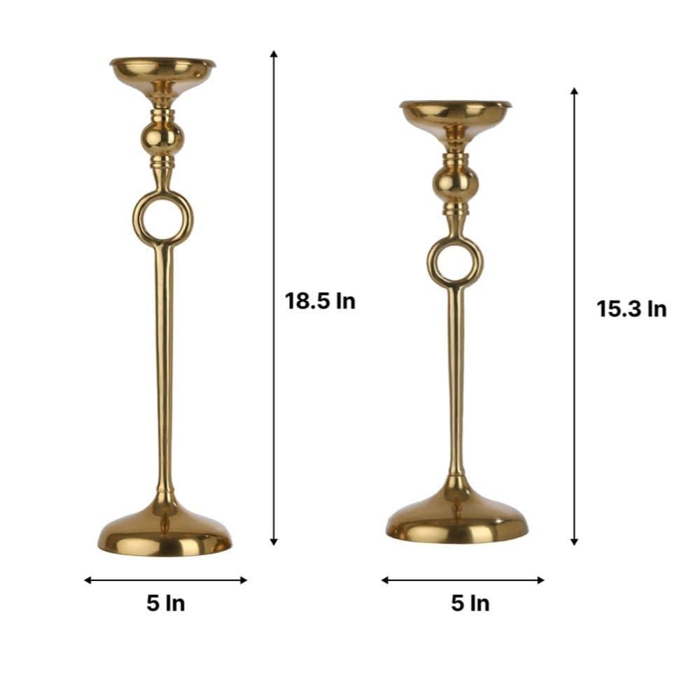 Ajna set of 3 Gold Pillar Holder - Ouch Cart