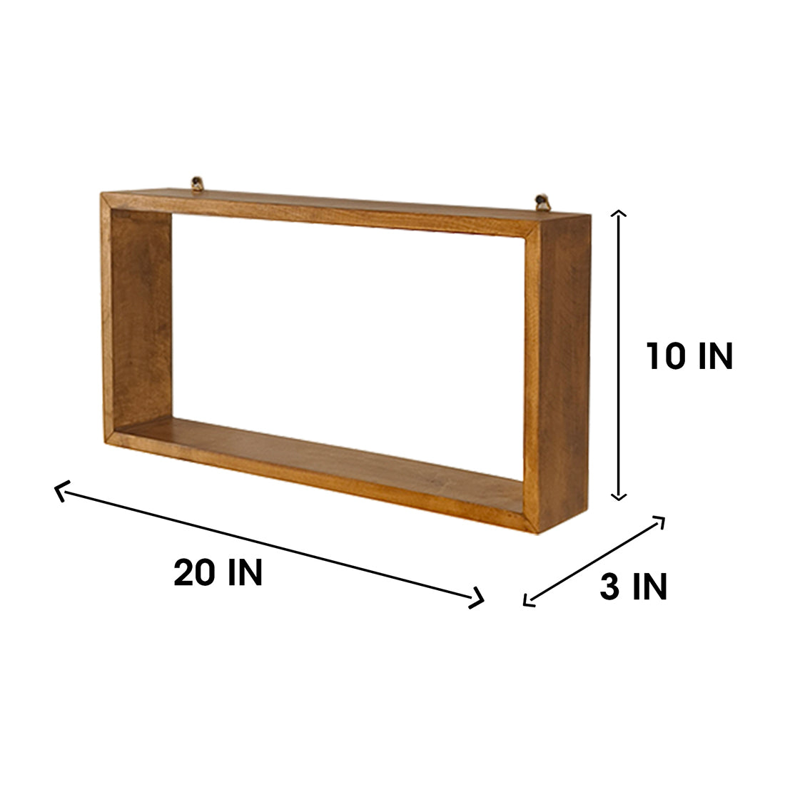 GEORGE III Rectangular Shaped Set of 3 Wooden Wall Shelves
