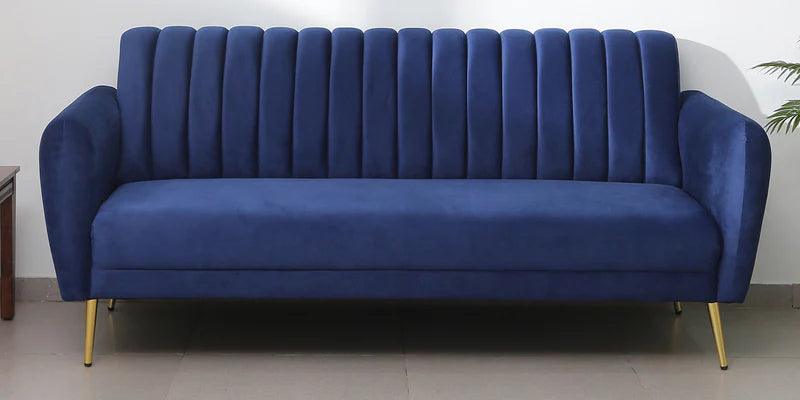 Fabric 3 Seater Sofa In Camel Yellow Colour - Ouch Cart