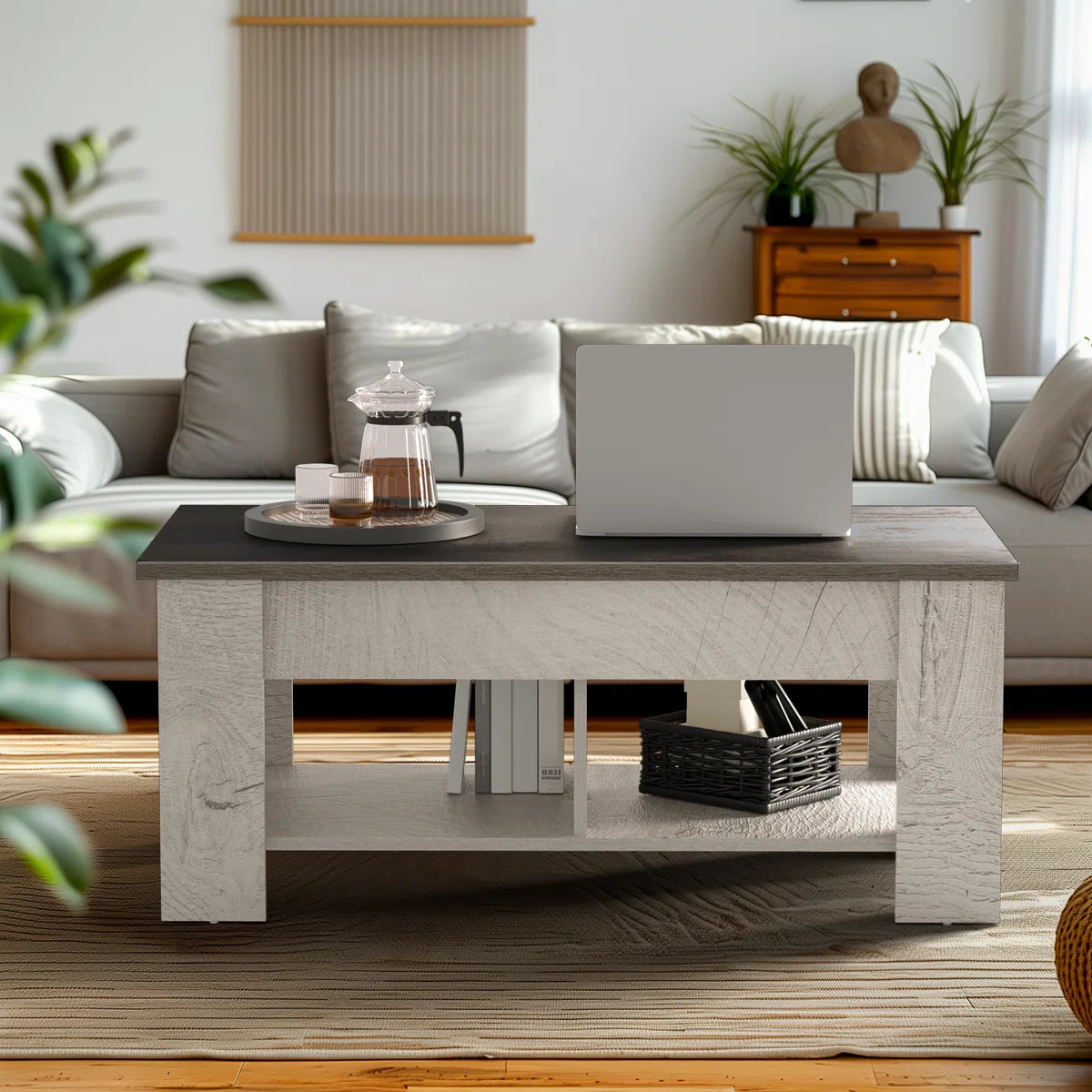 Sparta Lift Top Extendable Coffee Table With Storage