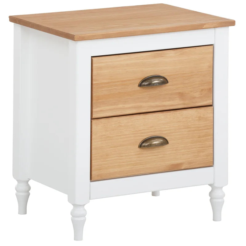Oliver  2 Drawer Bedside Table