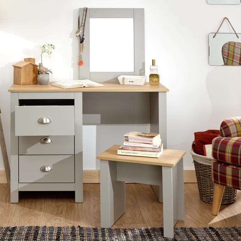 Aaron Dressing Table with Mirror - Ouch Cart
