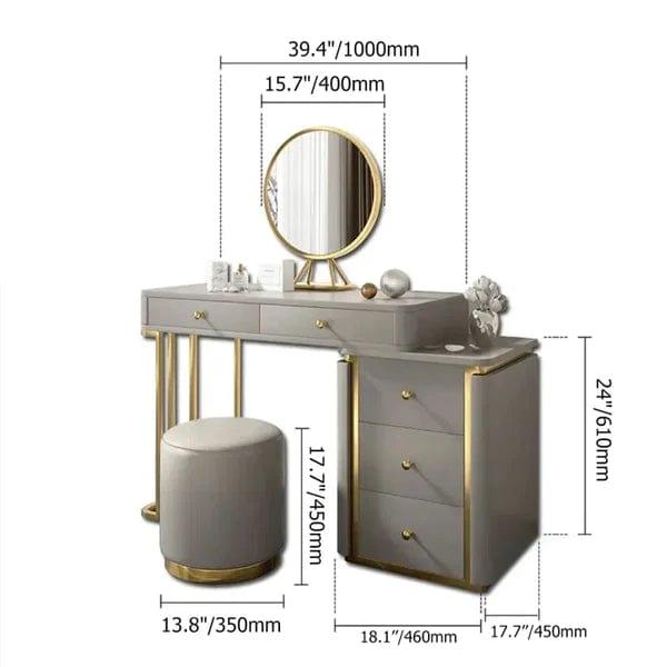 Oliver Vanity dressing table with storage - Ouch Cart