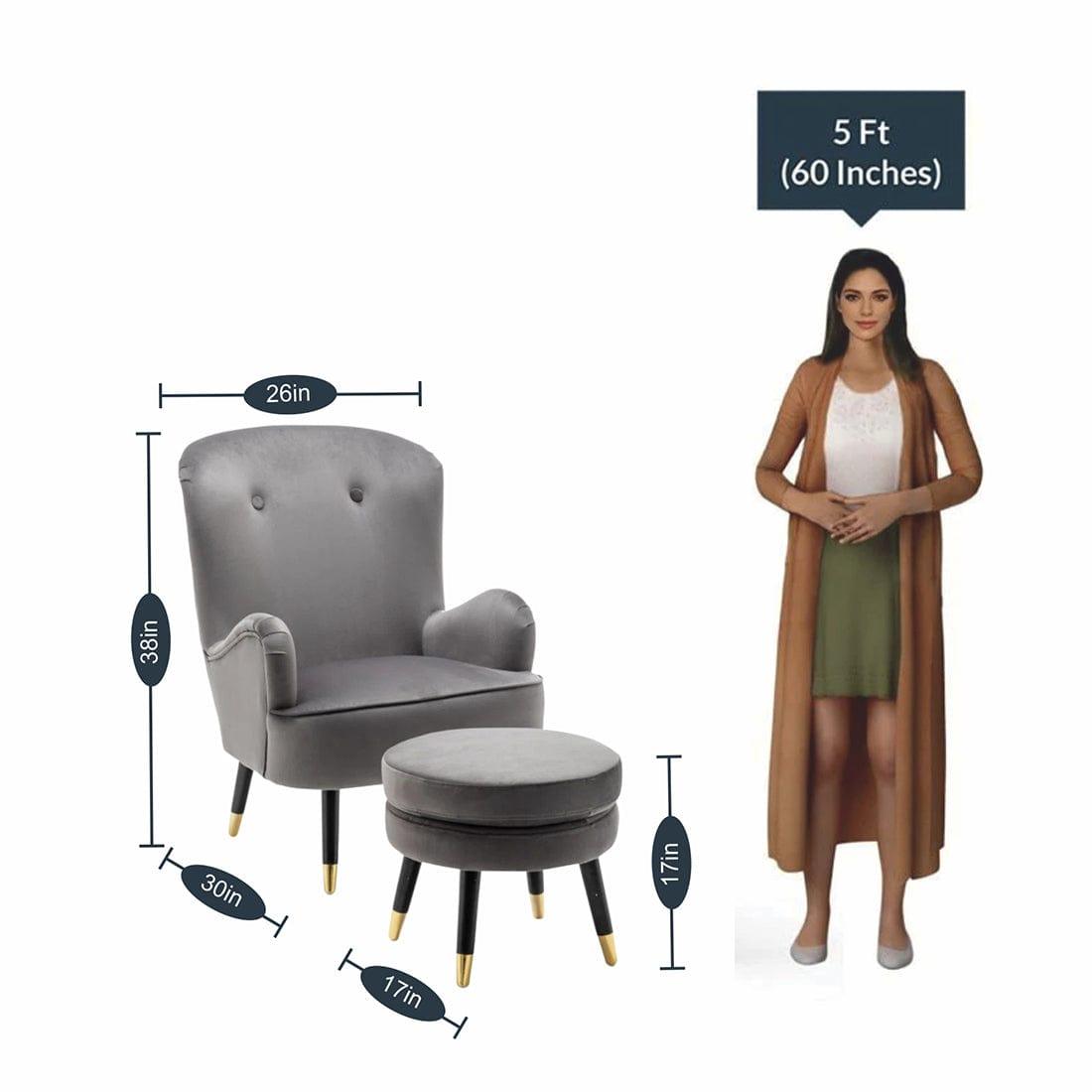 epperly chair with ottoman - Ouch Cart