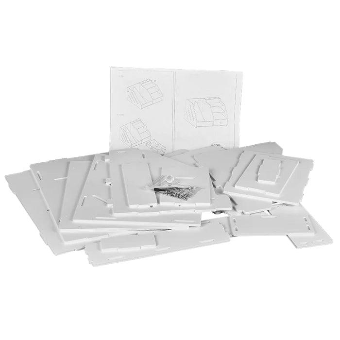Multi Use Desktop Stationery Organizer Box with Drawer Rack (White) - Ouch Cart
