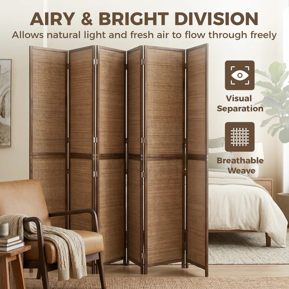 Ouch Cart 4 Panel Bamboo Room Divider Screen OUCH CART