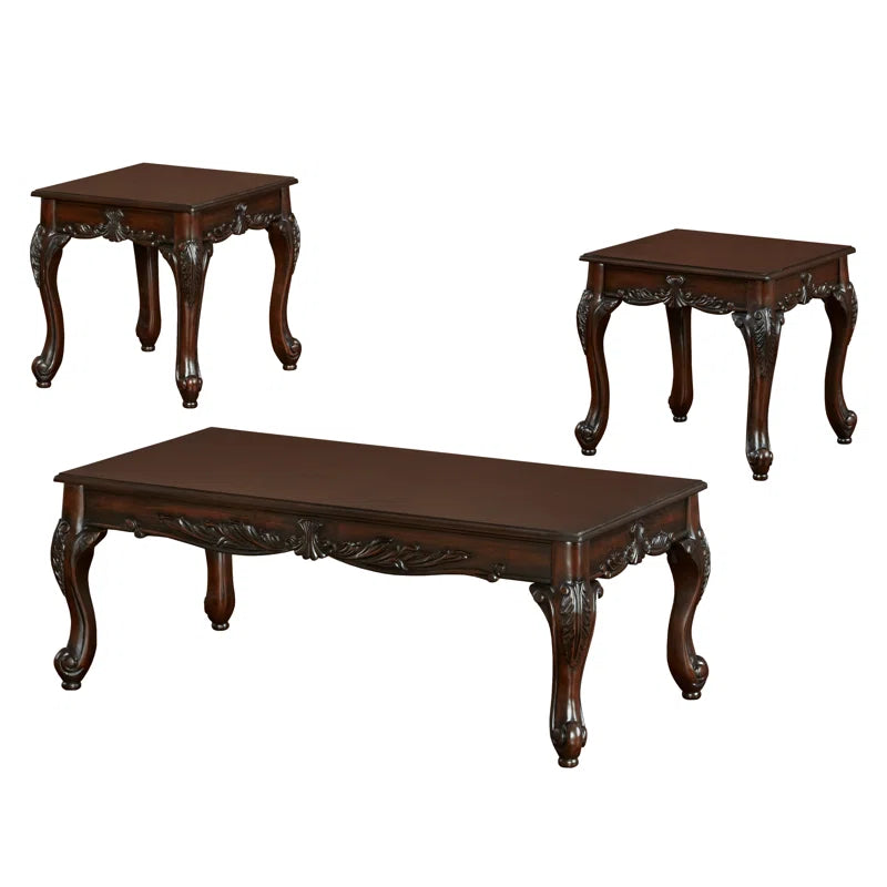 Halima Carved Wood Frame 5-piece Living Room Set