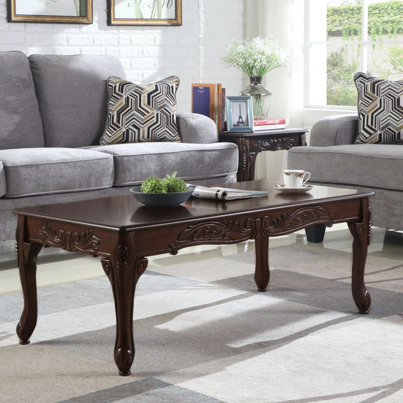 Halima Carved Wood Frame 5-piece Living Room Set
