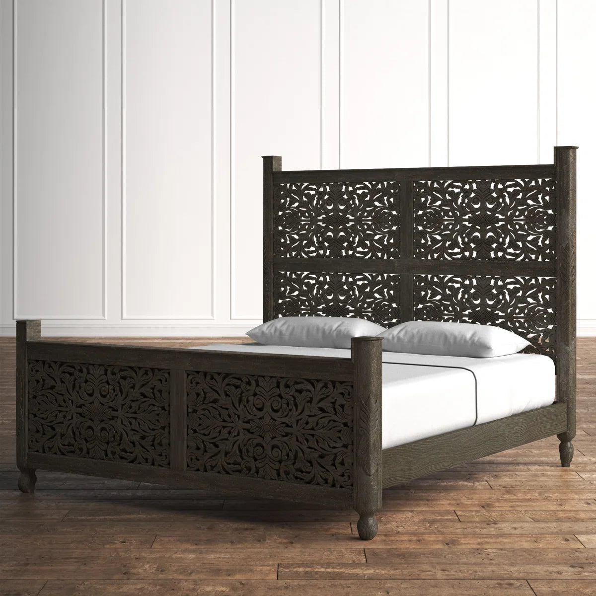 Harleen Solid Wood Standard Bed