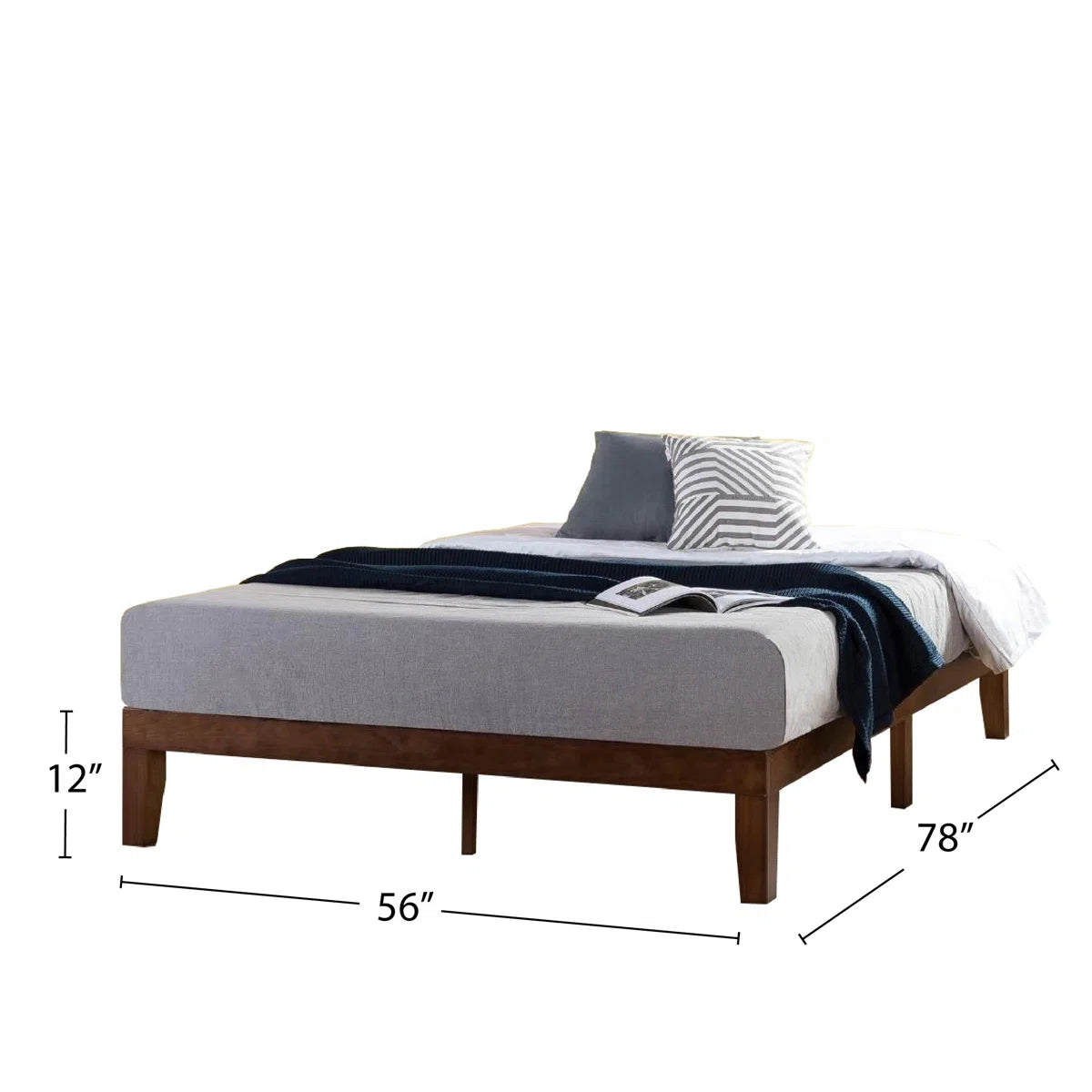 Harlow Modern Solid Wood Platform Bed