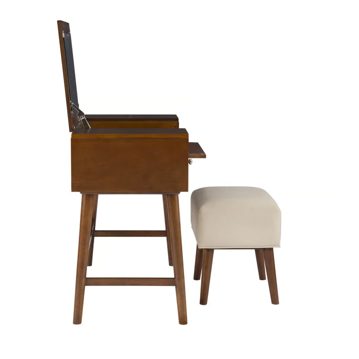 Headley Makeup Vanity Set – 2 Drawers with Flip Top, Mid Century Modern-OUCH CART |Dressing table