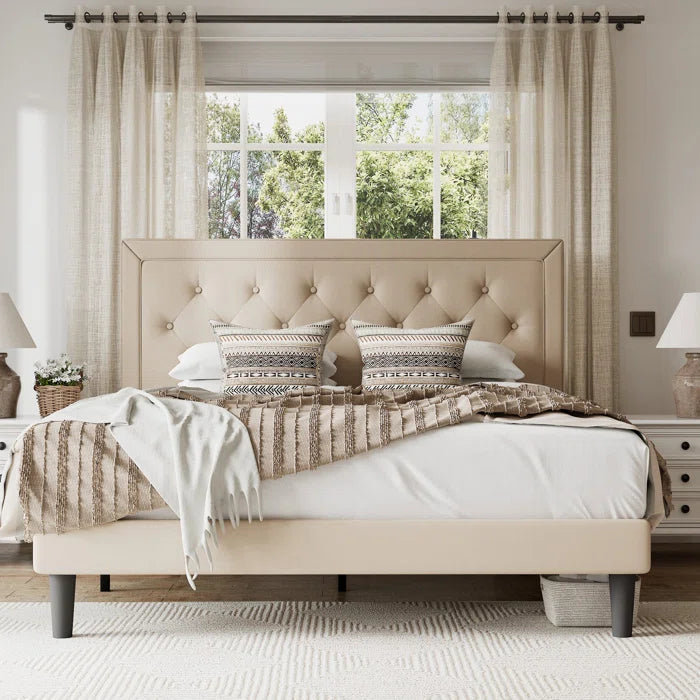 The Hegg Tufted Upholstered Platform Bed for a Dreamy Bedroom Retreat OUCH CART