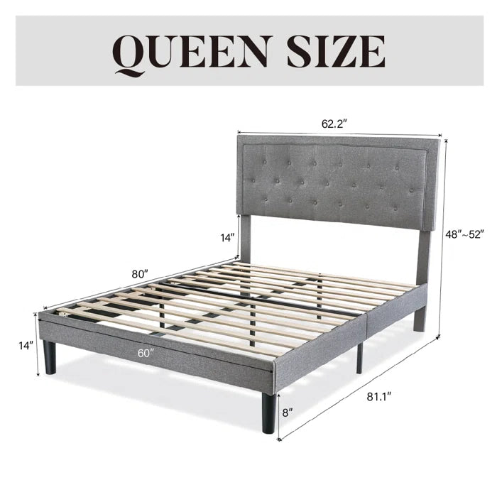 The Hegg Tufted Upholstered Platform Bed for a Dreamy Bedroom Retreat