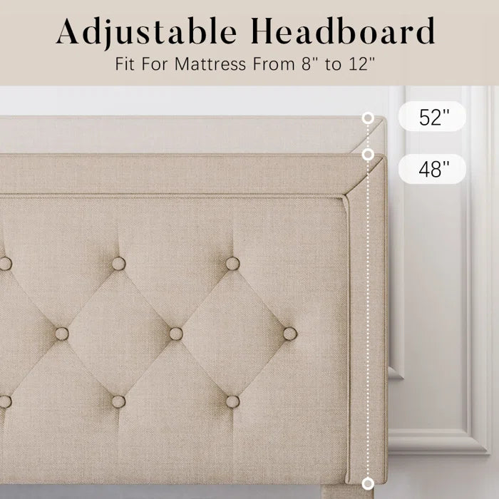 The Hegg Tufted Upholstered Platform Bed for a Dreamy Bedroom Retreat