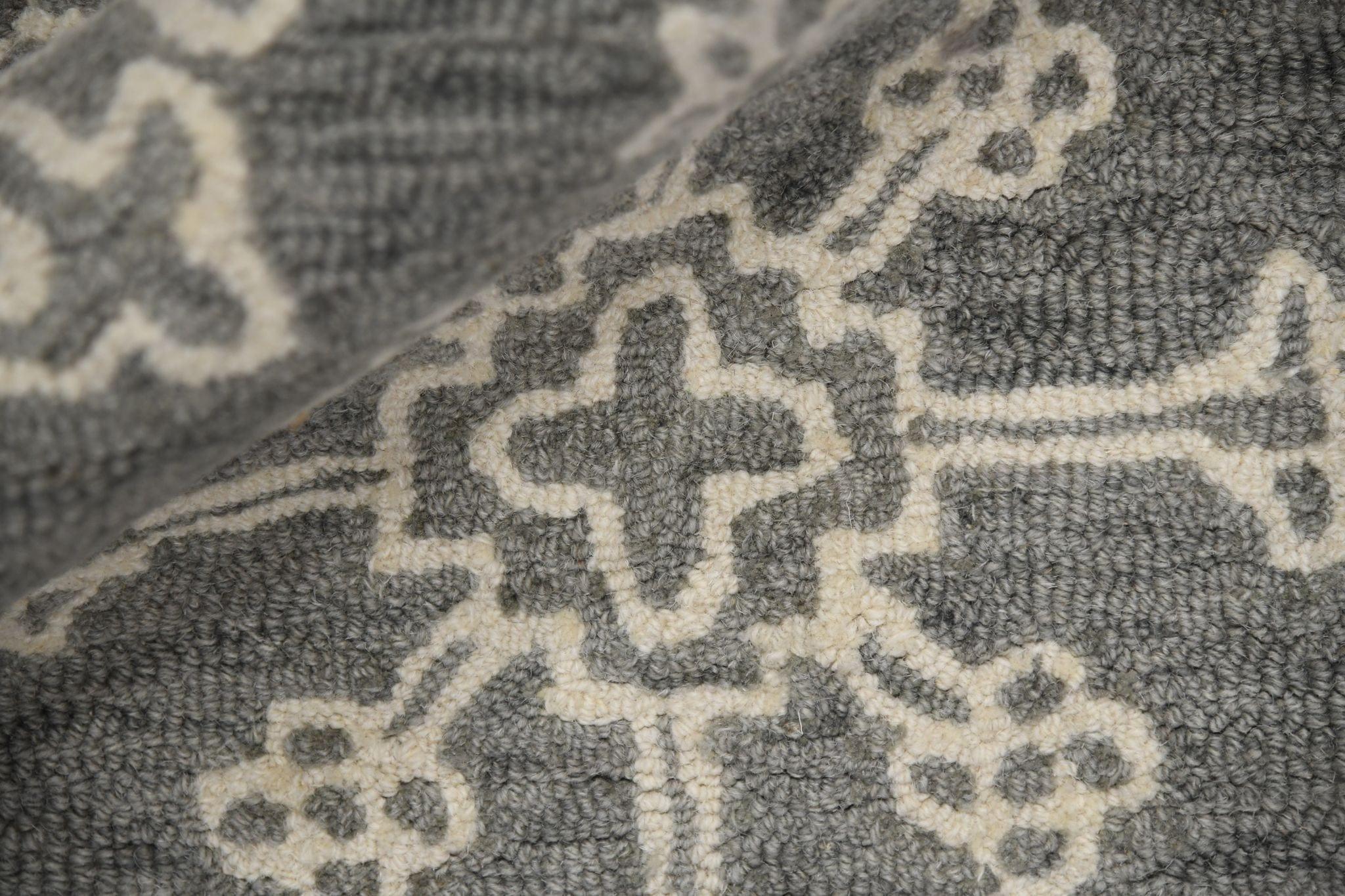 Shale Gray Wool Boston 4x6 Feet Hand-Tufted Carpet - Rug - Ouch Cart