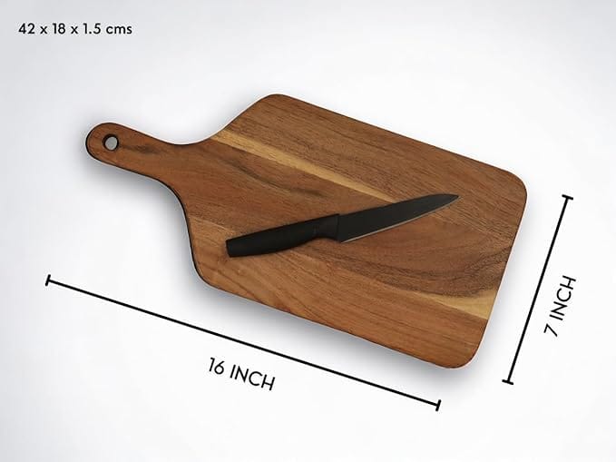 Wooden Cutting Board for Kitchen/Chopping/Serving Board, Platter for Vegetables, Cheese and Charcuterie Ouch Cart