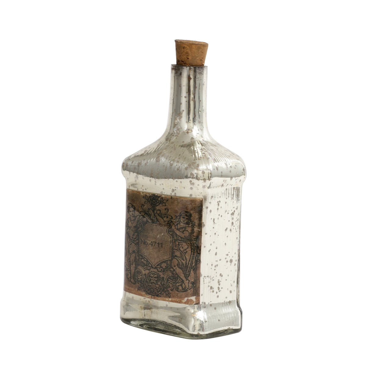 Antique Glass Legacy cylindrical Bottle Decorative M.M.I. OVERSEAS