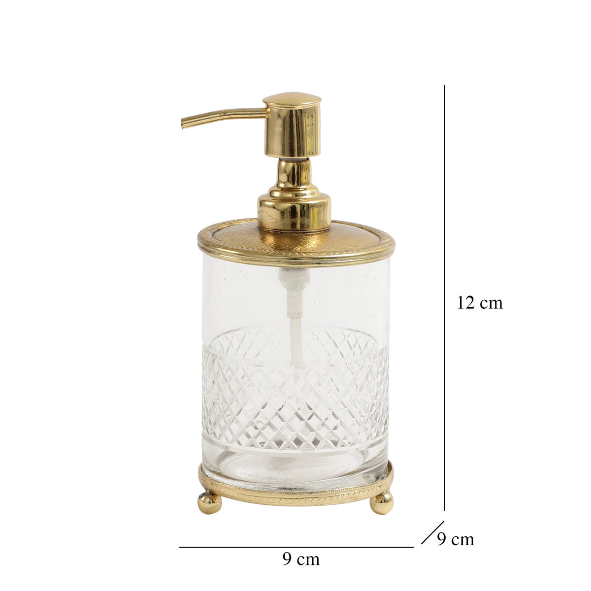 Blake Crystal Cut Dispenser In Gold M.M.I. OVERSEAS