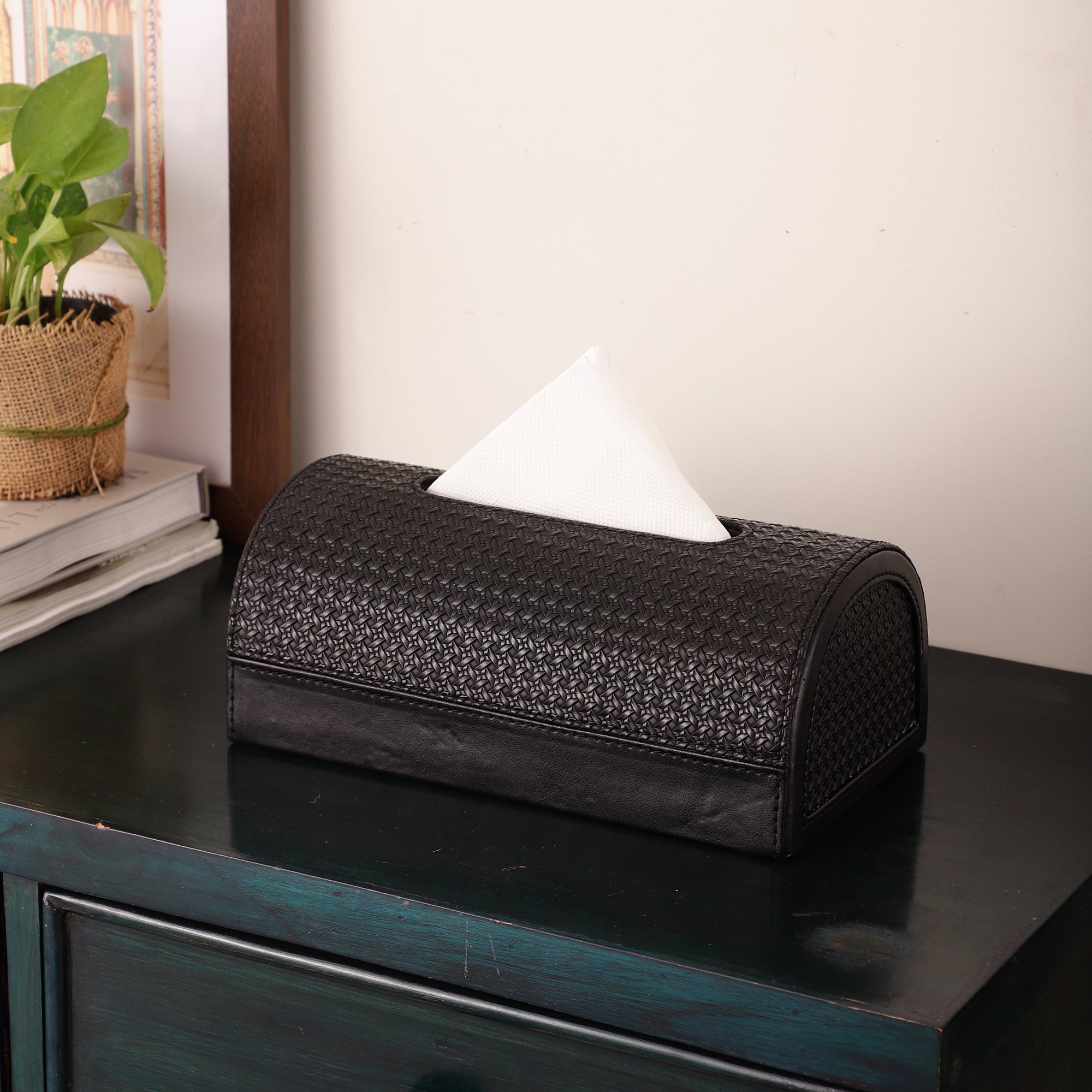 Executive D's Napkin Box Black