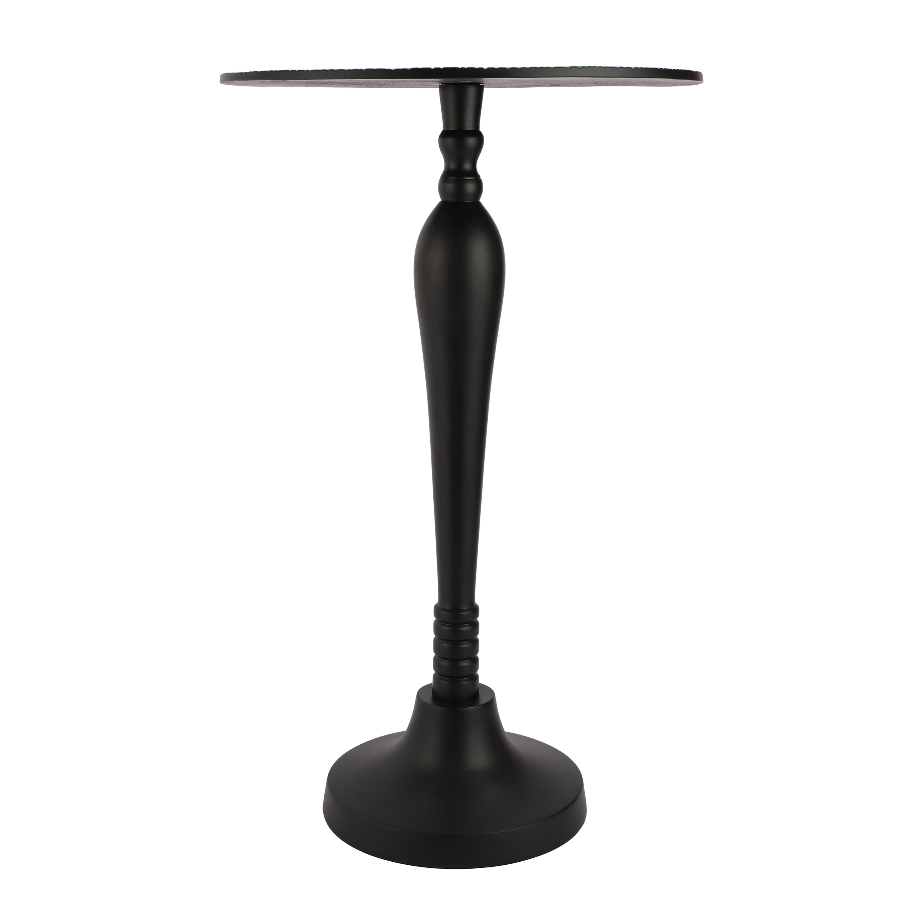 The Carla Side Table By Décor De Maison In Classical Design In Raw Black Finish
