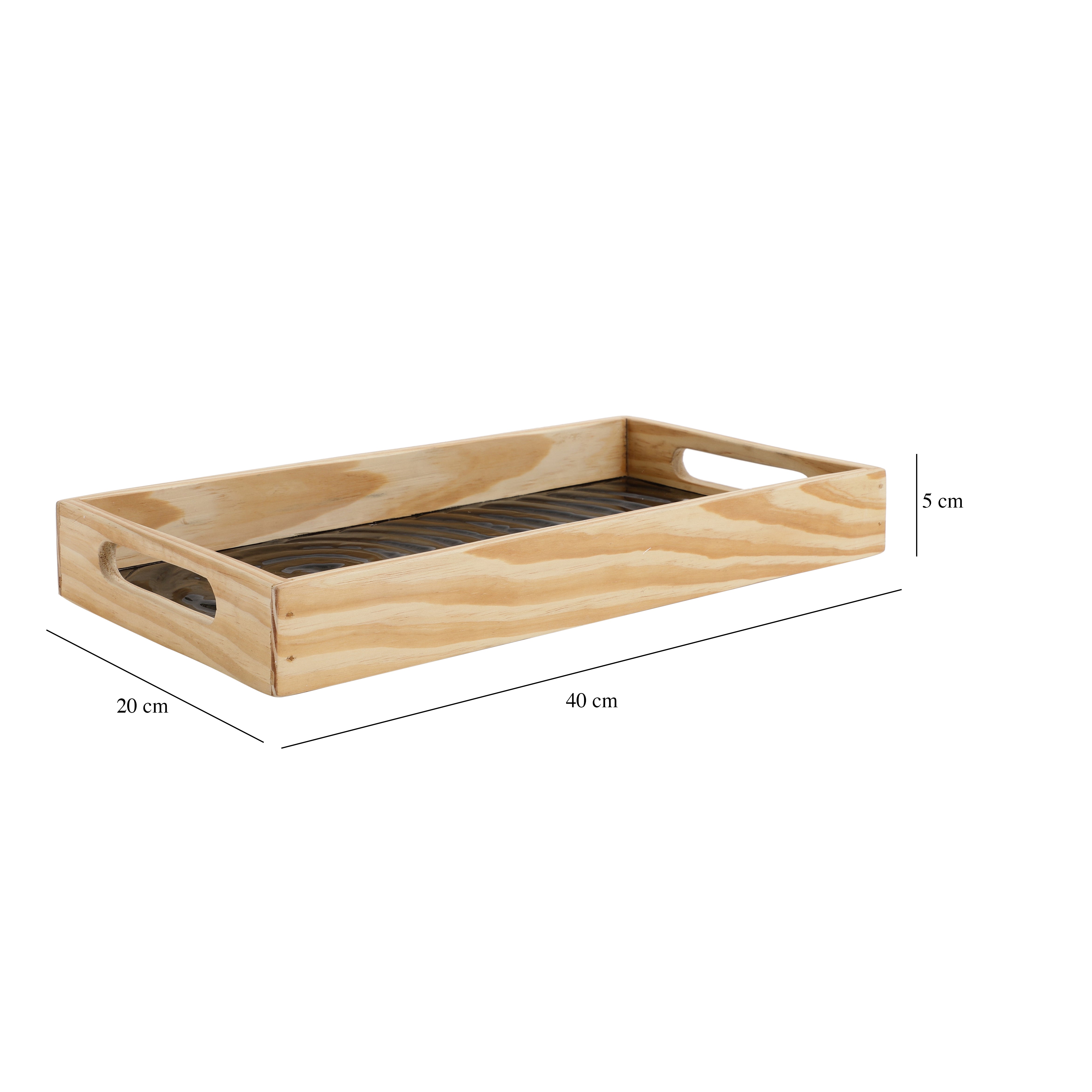 Duran Black Spiral Glass Tray