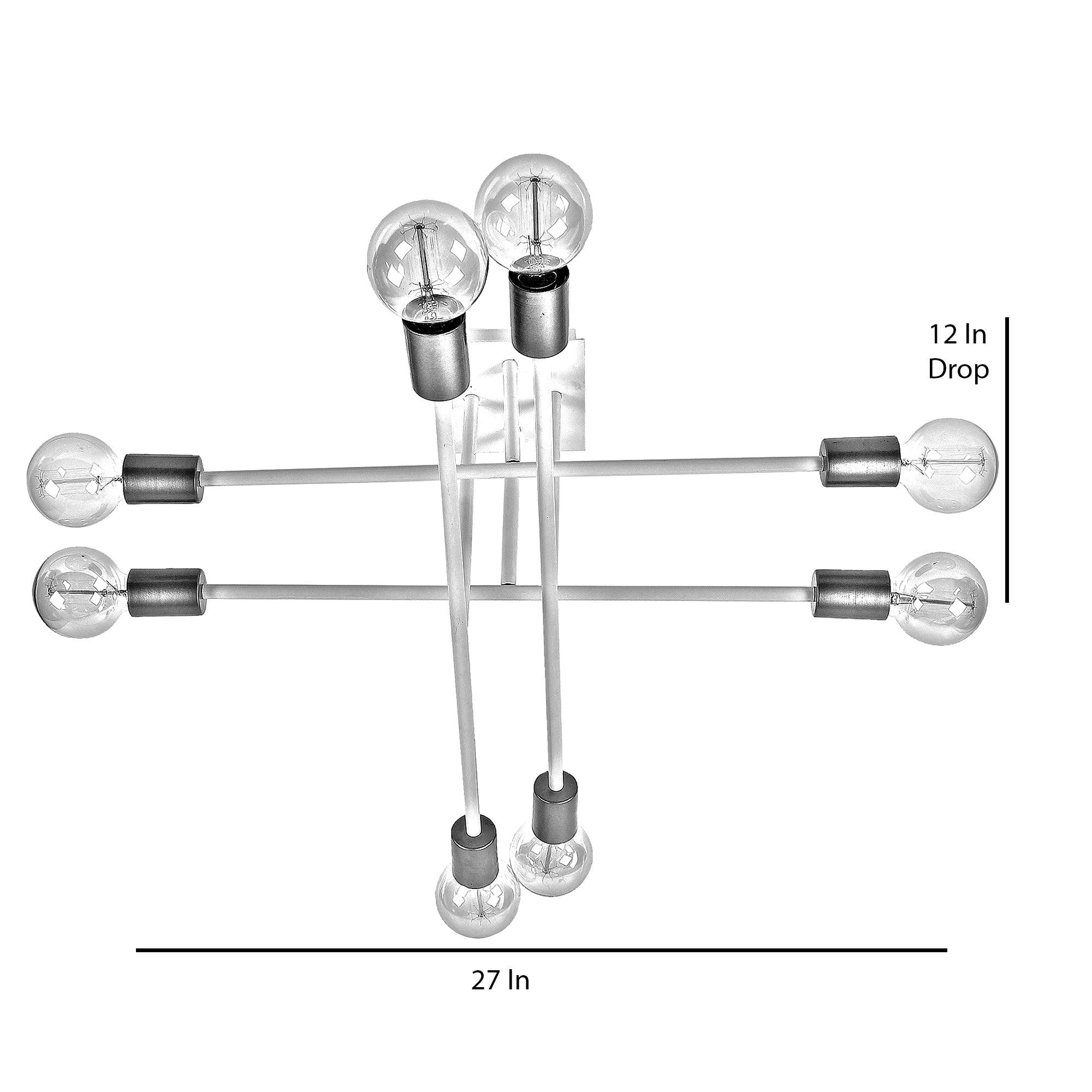 Eight Head Sputnik White Mordern Chandelier By SS Lightings - Ouch Cart