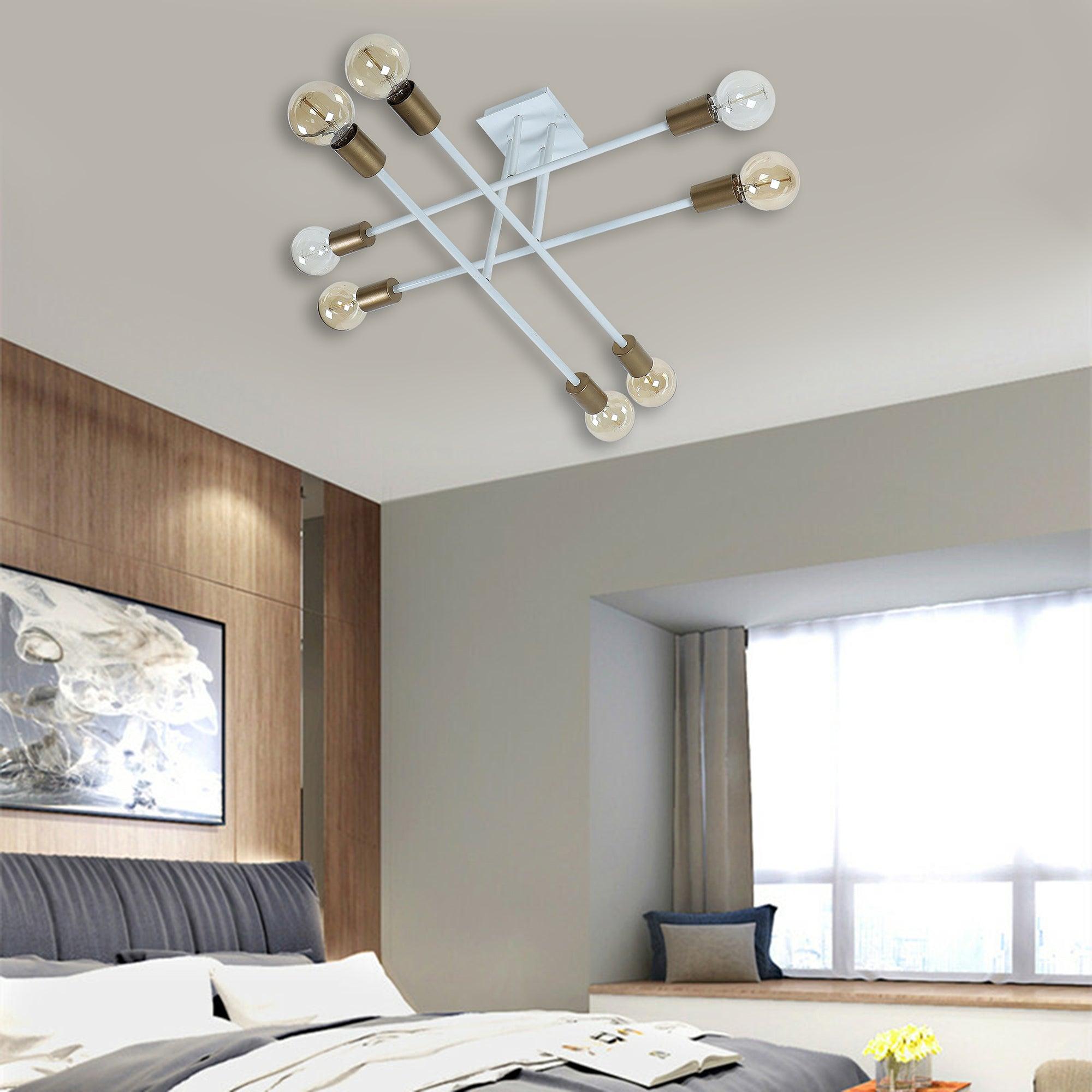 Eight Head Sputnik White Mordern Chandelier By SS Lightings - Ouch Cart
