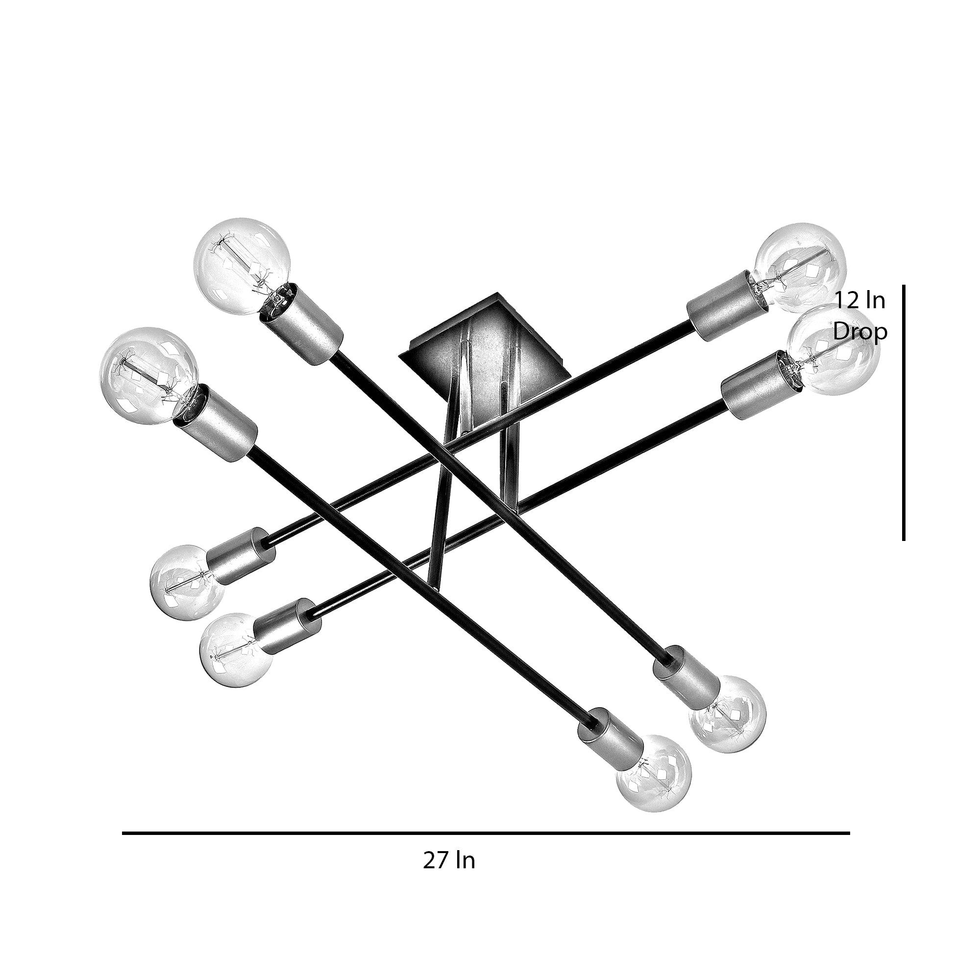Eight Head Sputnik Black Mordern Chandelier By SS Lightings - Ouch Cart
