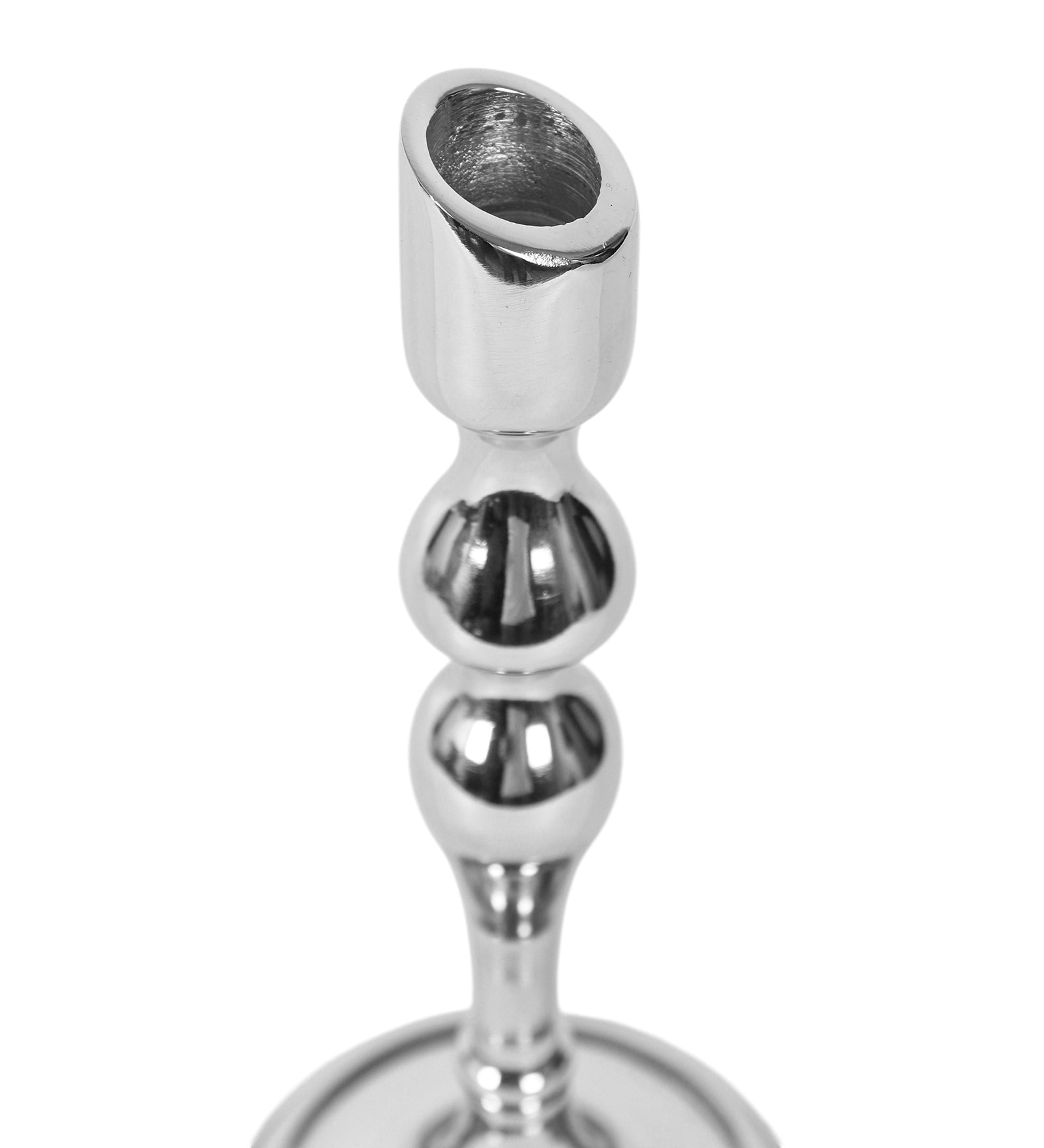 Lumora Small Silver Candleholder