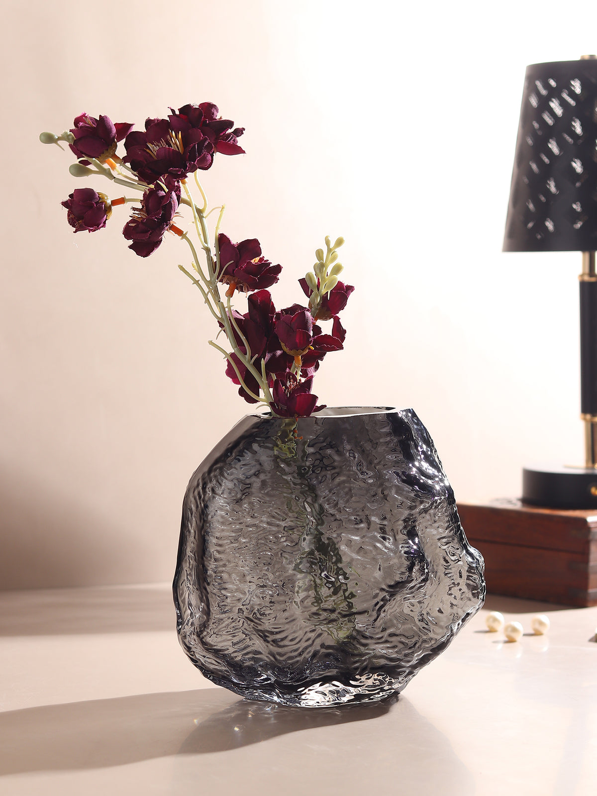 Terra Melt Amber Crystal Vase