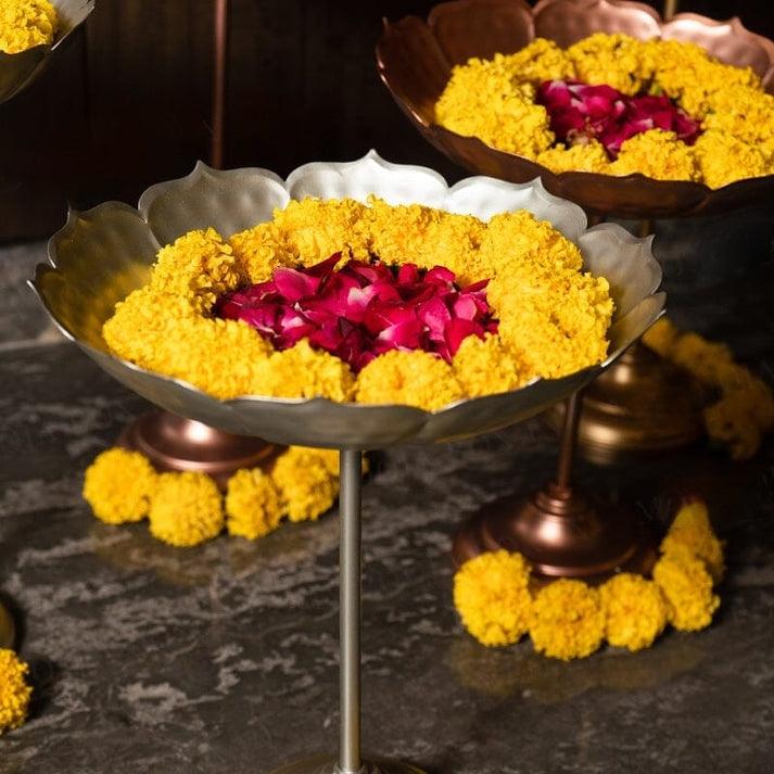 silver sat of 3 urli - Ouch Cart